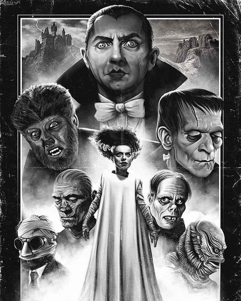 Jack Pierce, halloween,  Frankenstein, La novia de Frankenstein, El hombre Lobo y La Momia, dracula, efectos especiales, maquillaje